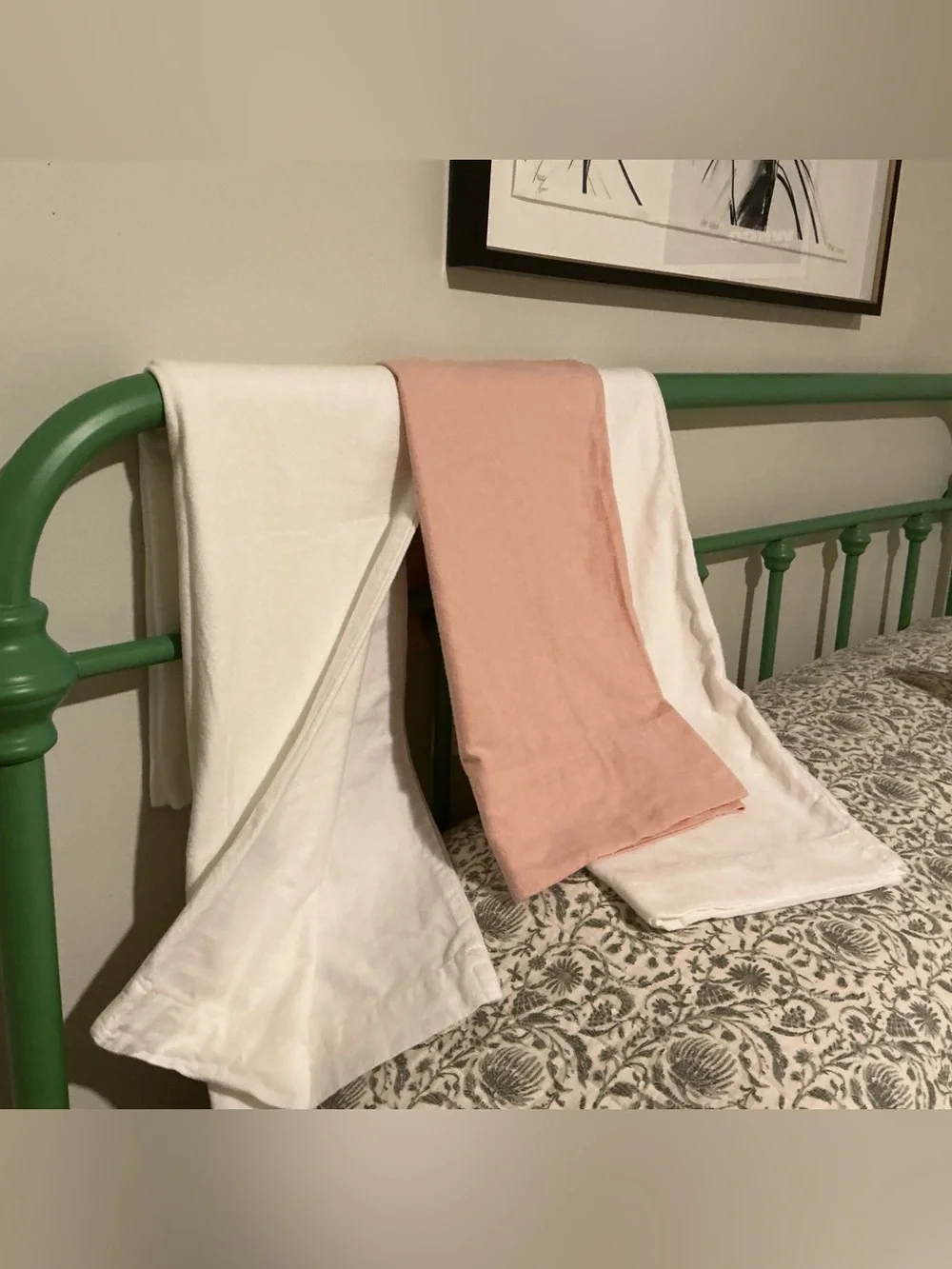 2 King West elm Crisp White Cotton Flannel Pillow Cases